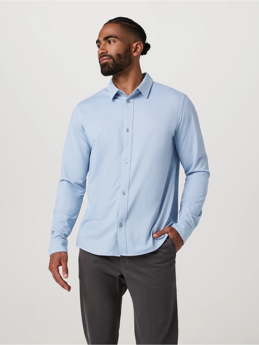 Long Sleeve Knit Oxford Button Down - Classic Fit M NWOT